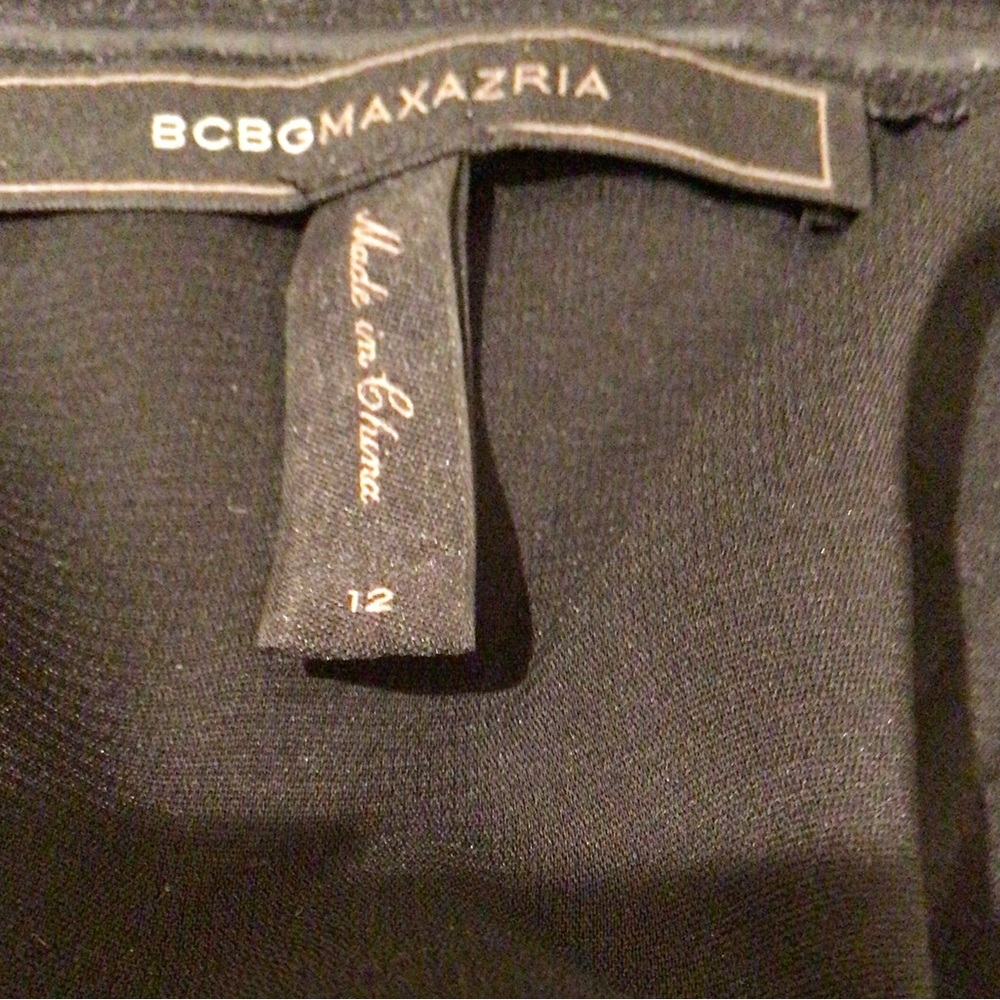 💕HOST PICK💕⬇️P.D.⬇️BCBG MaxAzria evening gown black background with multicolours - Picture 4 of 9